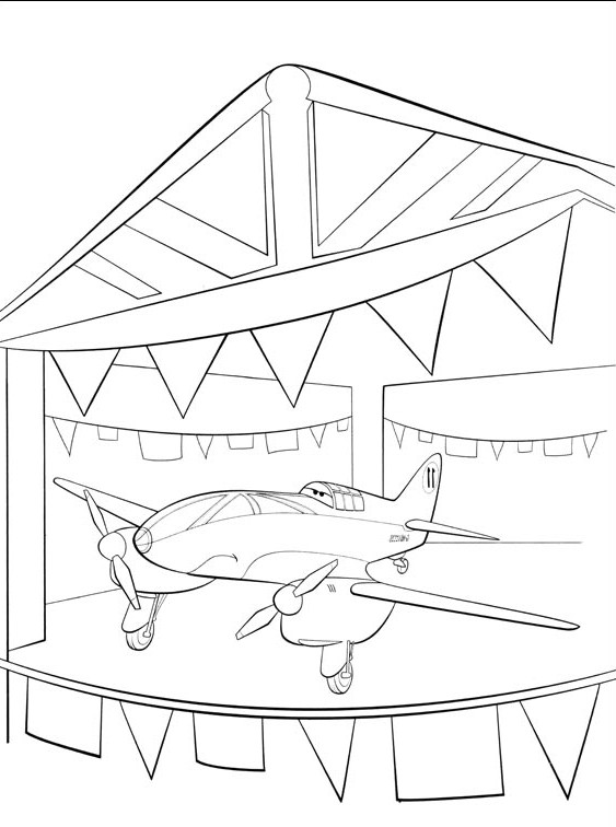 coloriage planes bulldog le concurrent anglais